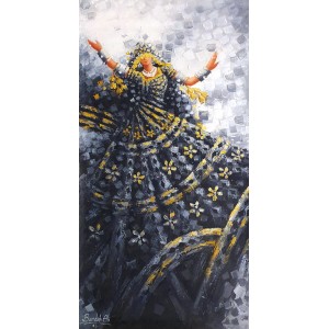 Bandah Ali, 18 x 36 Inch, Acrylic on Canvas, Figurative-Painting, AC-BNA-192